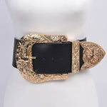 Black Bulky Buckle Belt