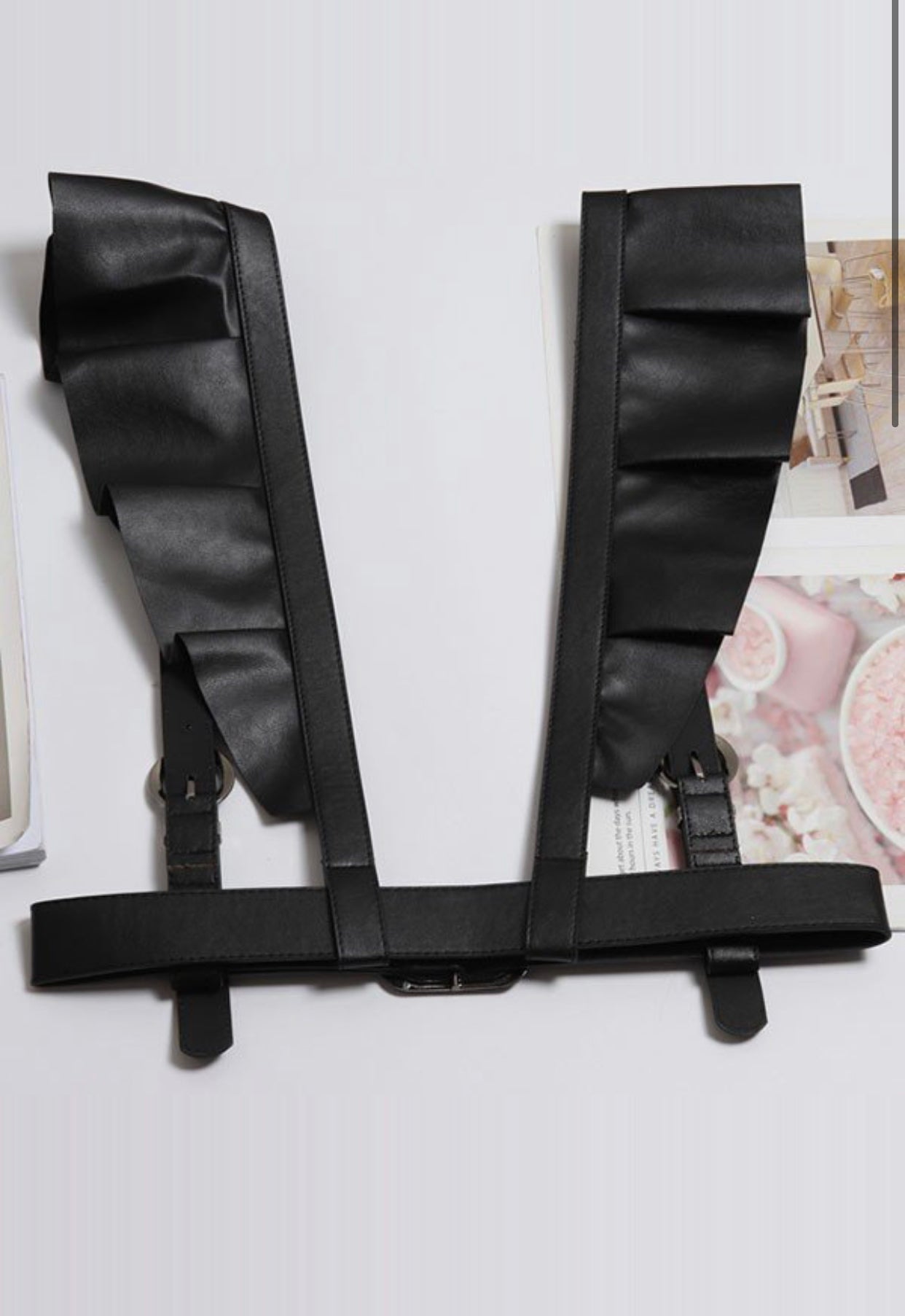 Ruffle Shoulder Strap Belt