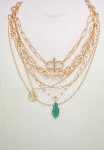 Emerald Chain Necklace