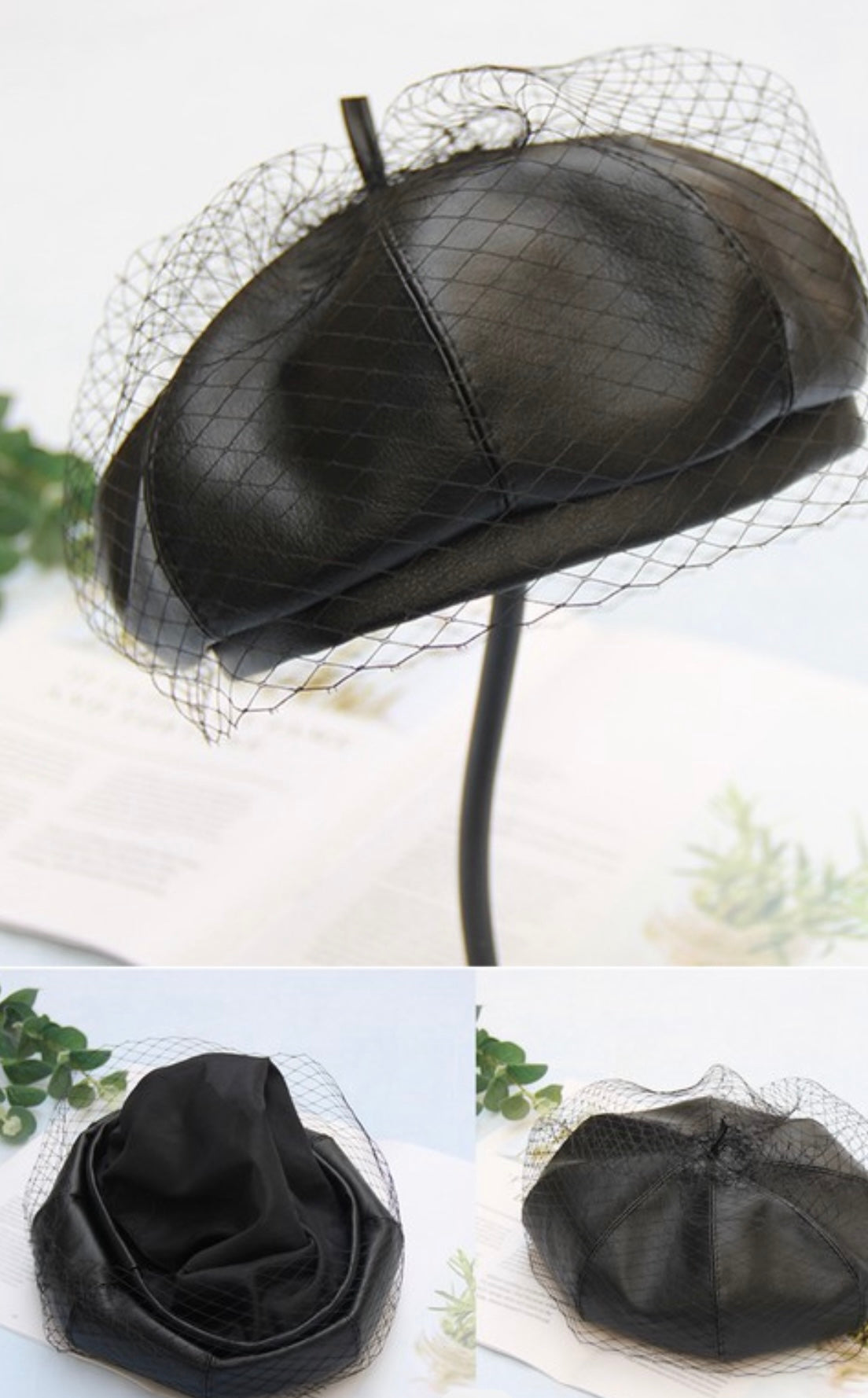 French Beret with Veil