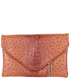 Cognac Envelope Clutch